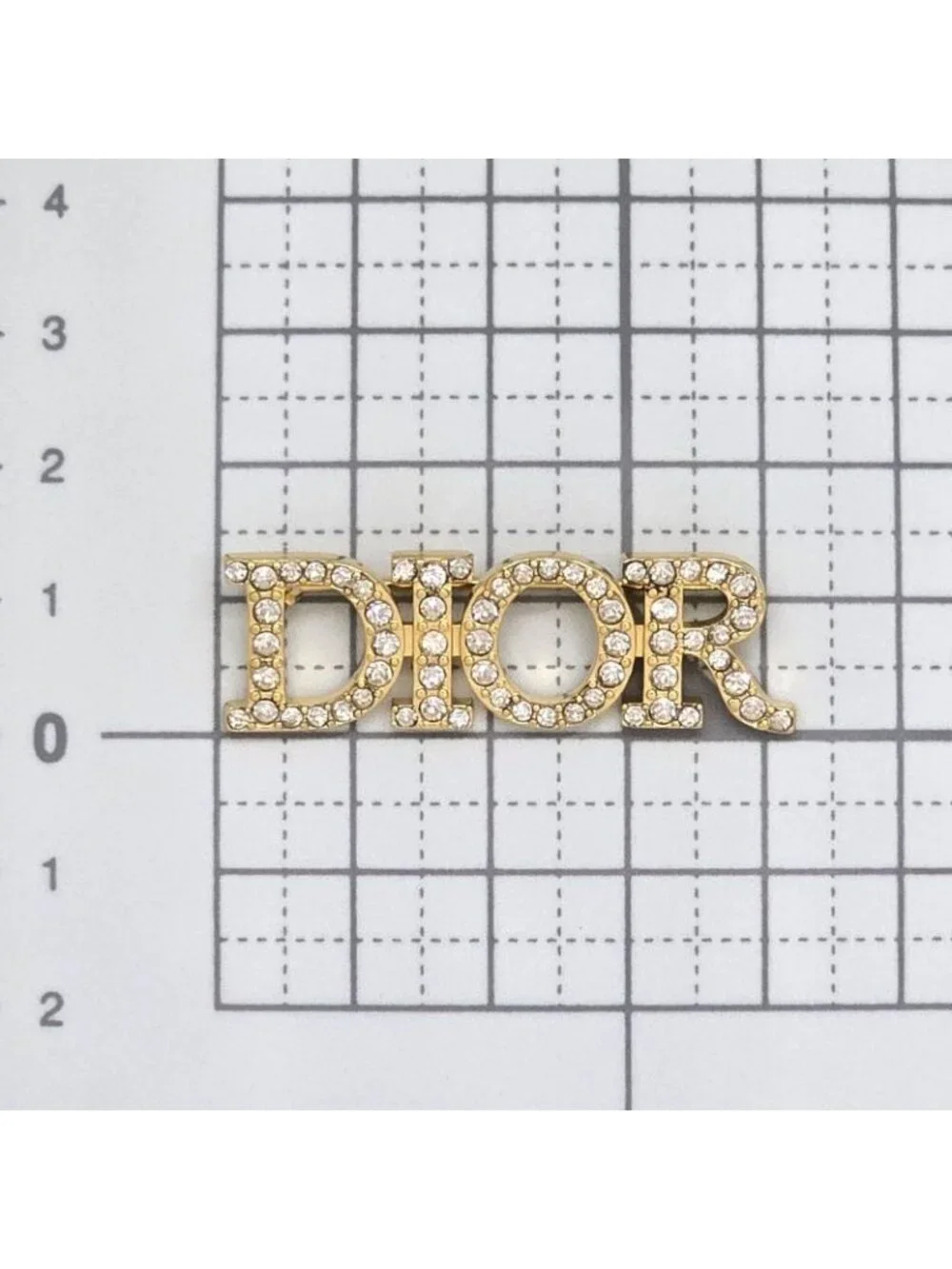 Dior Dioevolution Logo Brooch Crystal Gold - Picture 7 of 8